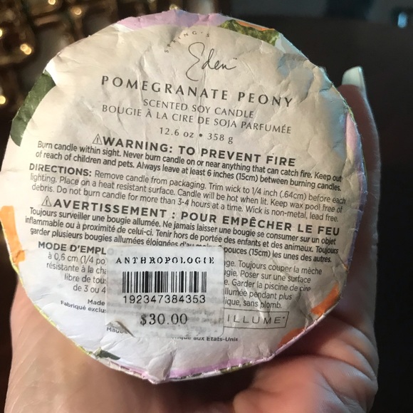 Anthropologie ILLUME Pomegranate & Peony Candle - Picture 3 of 4